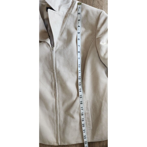 Vintage Y2K Evan-Picone Zip-Up Jacket Beige Neutral Size 12P‎  Career Casual - Picture 8 of 8